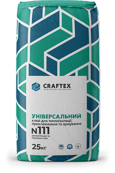 Craftex N111 Універсальний клей для теплоізоляції, приклеювання та армування 