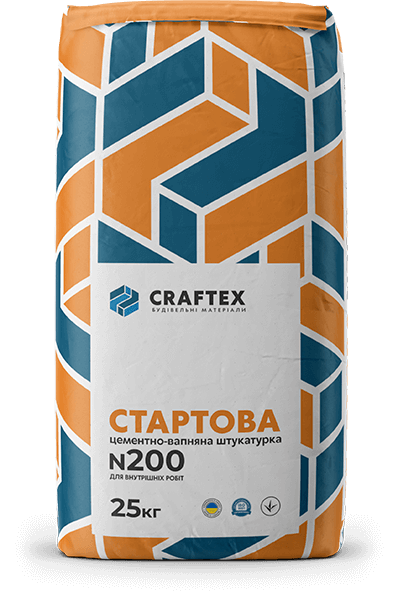 Craftex N200 Стартова цементно-вапняна штукатурка 