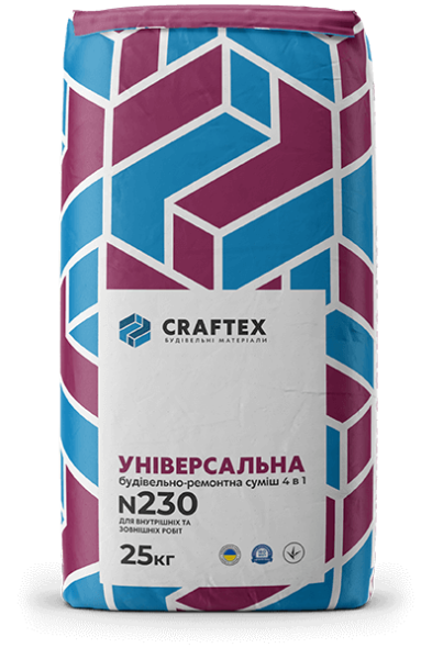 Craftex N230 Універсальна будівельно-ремонтна суміш  4 в 1 
